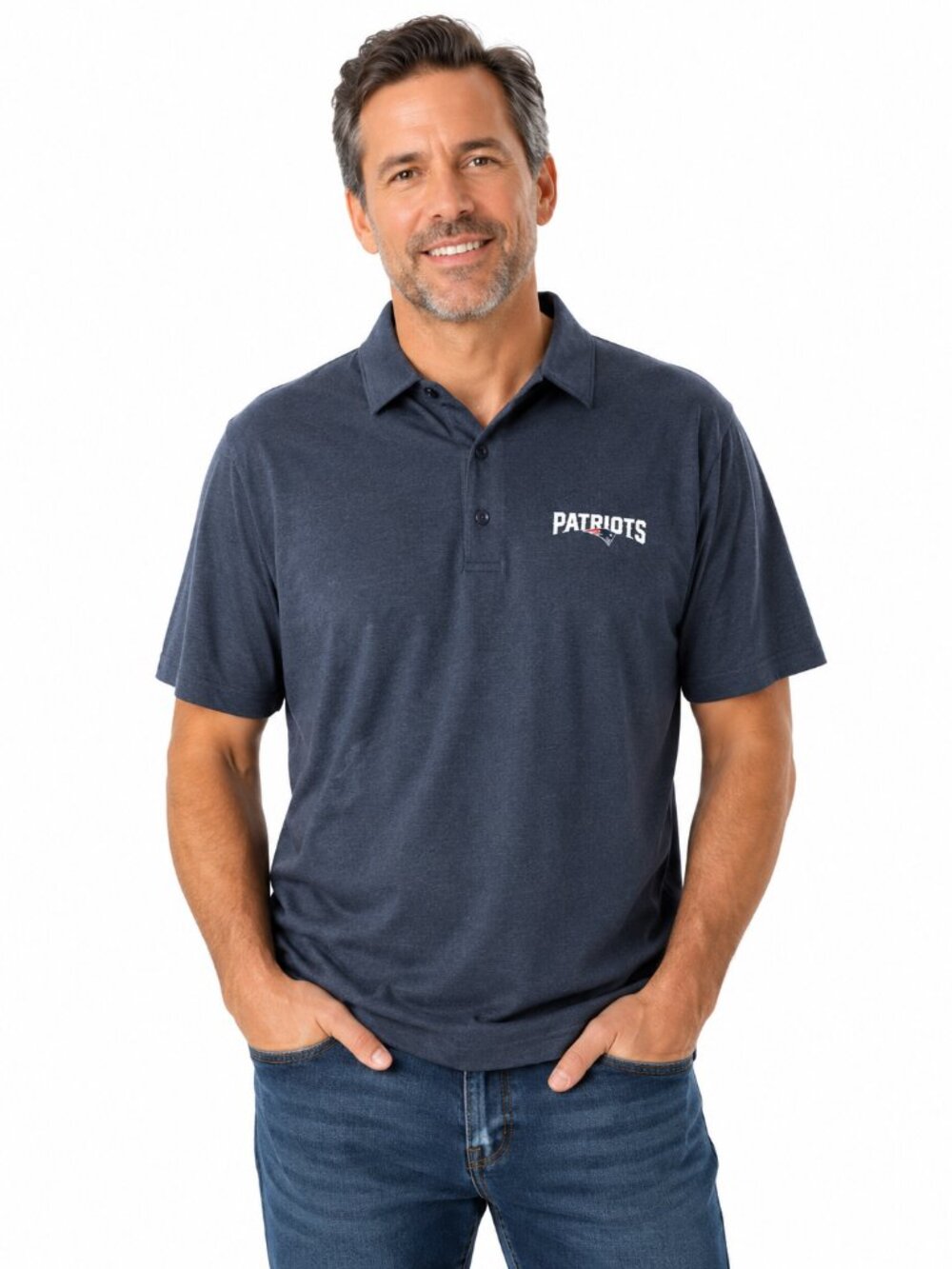 New England Patriots Polo Shirt Size XL Blue Top Golf Gameday Tailgate NFL